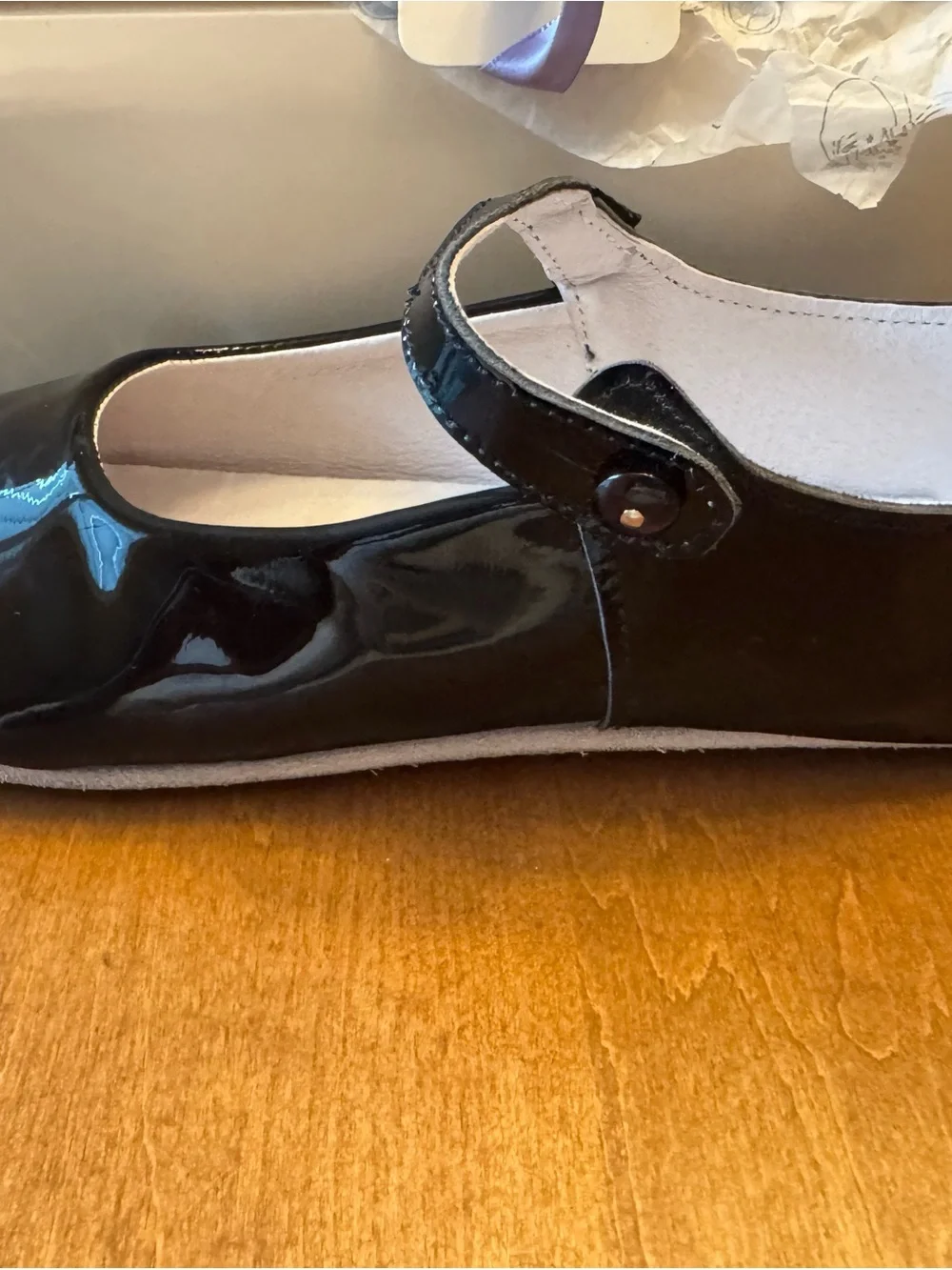 Rachel Riley Black Patent Mary Jane Shoes for Girls